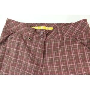 SHORTS Size 2 Womens BERMUDA Walking LOLE Quick‎ Dry  Plaid UPF 50+ Roll Tab